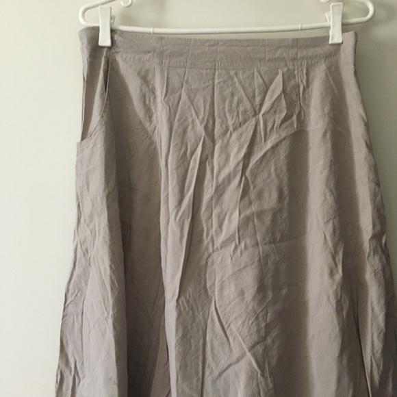 RUNDHOLZ BLACK LABEL Natural Linen Blend Drop Crotch Sarouel Pants M - Picture 2 of 5